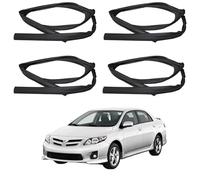 Window Glass Run Channel Seal for Toyota Corolla 2007-2013 OE: 68142-02180 68152-02180 68151-02220 68141-02240, Exterior Door Rubber Weatherstrip Lifting Guide Anti-Rattle Dust Noise Sealing
