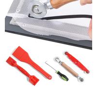 Window Glass Tool Kit, 5pcs Glazing Tools Set Screen Roller Tool Double Glazing Shovel Gasket Hook Heavy Duty Glazing Paddle Window Gap Adjustment Installation Tool