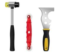 Window Glazing Tool Kit, 3PCS Glazing Tools, Multi-Functions Hammer, Red Window Roller, 13-in-1 Functions Kit for Windows, Doors Hand Tool Sets