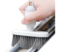 Window Groove Cleaning Brush, Laptop Cleaning Brush, 2-in-1 Deep Cleaning Brush with Ergonomic Handle, Car Interior Dust Remover Brush with Soft Bristles for Window Grooves