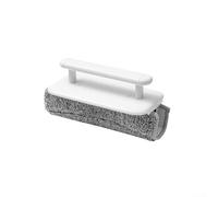 Window Groove Cleaning Brush with 2 Replacement Cloths, Foldable Crevice Tool for Sliding Door Tracks & Hard to Reach Areas, White Grey