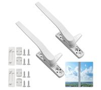 Window Handle,2 PCS Double Glazing UPVC Window Handles,White Cockspur Window Handle Replacement Kit,Right Hand,Handle Lever for Windows and Sliding Doors