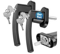 Window Handle 2Pcs Set Black Lockable