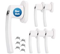 Window Handle 6Pcs White Lockable