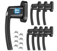 Window Handle 8Pcs Set Black Lockable