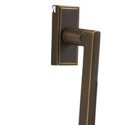 Window Handle Brass Knurled Window Lock Handle Highest Safety Casement Lever Modern Design and Door Accessories(C03-006CA-AB)