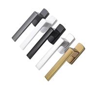 Window Handle Lock Fluorocarbon Coating Modern Design Mechanical Click Sound for Aluminum Casement Windows Screen(Silver)