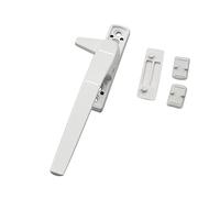 Window Handle, Lokatall Replacement Window Handle Universal Double UPVC Window Locking Handle Glazing Aluminium Alloy Window Handle Childproof Casement Locking Handle White Security Handle (Right)