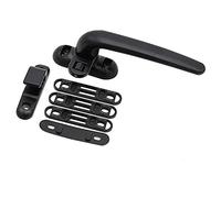 Window Handle, Window Handle, PVC Black Handles Thickened Old Fashioned Aluminum Alloy 7-handle Buckle Lock For Inside And Outside Swing Doors And Windows(Right direction)