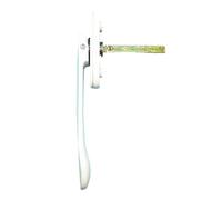 Window Handler Universal Right/Left 1pcs Aluminum Alloy Casement Window Screen Handle Folding Door Sword-Shaped Thin Flat Square Steel(White)