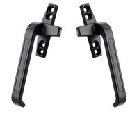 Window Handles 2pairs Seven Shaped Window Handle with Flat Opening and External Push Plastic Steel Aluminum Alloy Lock(Black)