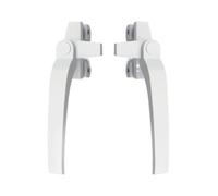 Window Handles Aluminum Alloy Window Handles Type 38 Casement Lock Handle Safety Universal Left Right Hand Side Pull Lever(White,Left)