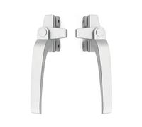 Window Handles Aluminum Alloy Window Handles Type 38 Casement Lock Handle Safety Universal Left Right Hand Side Pull Lever(Silver Grey,Left)
