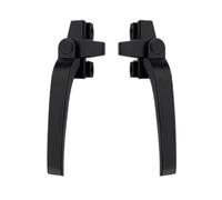 Window Handles Aluminum Alloy Window Handles Type 38 Casement Lock Handle Safety Universal Left Right Hand Side Pull Lever(Black,Left)