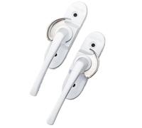 Window Handles Long Handled Crescent Shaped Lock Plastic Steel Aluminum Alloy Sliding Door and Window Safety Anti-Theft Buckle(Single Glass - Left)