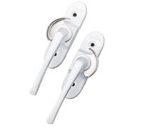 Window Handles Long Handled Crescent Shaped Lock Plastic Steel Aluminum Alloy Sliding Door and Window Safety Anti-Theft Buckle(Double Glass - Left)