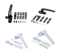 Window Handles Universal Window Handles Aluminum Alloy Door Handle Furniture Hardware Casement Locking for Double Glazing(Right Black)
