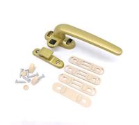 Window Handles, Window Handle, PVC Durable Casement Wheel With Lock Home Hotel Sliding Door Hardware Replacement Parts(Golden,Right)
