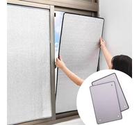 Window heat reflector, Sun reflectors for windows, 8mm Thickness Double Aluminium Insulation Foil, Total Blackout Window Film, Sun Room Privacy Protection Glass Tint Sticker(50 * 50cm/20 * 20in)