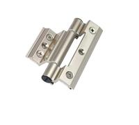 Window Hinge 1 pcs Aluminum Alloy Door and Window Hinge Broken Bridge Heat Insulation Flat Open Hardware Folding Thickened Hinges for Cupboard Doors(Silver-100mm)