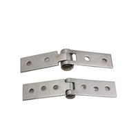 Window Hinge 1 PCS Stainless Steel Nothing Frame Hinge Fold Balcony Window Doors for Cupboard Doors(4 Holes Rivet)