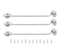 Window Hooks, 3PCS 10in Cabin Privacy Hook Eye Latch Lock Stainless Steel Solid Gate Hooks Hasp for Window