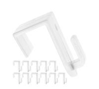 Window hooks for hanging, 12 pcs, in White, decorative hooks for 0.47 to 0.67" sash thickness, door hooks without gluing or drilling, window clip for fairy lights, decorative pendant, door wreath