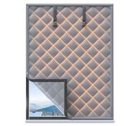 Window Insulation - Draught Block 3 Layer Blanket,Oxford Material - Cold Weather Window Protector,For Patio Doors Inside Living Room Bedroom Kitchen Basement Office Garage