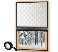 Window Insulation, Film for Windows Against The Cold, Window Film Insulation, No Drilling Required for Windows, Thickened Cotton Curtain with Self-Adhesive Tape(47.2"X70.9"(120X180cm))