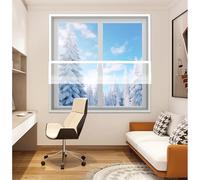 Window Insulation Film for Winter, Transparent Secondary Glazing Kit for Windows & Doors,for Window Draft Excluder Film, Window Cold Blocker, Thermal Window Film (190x260cm)