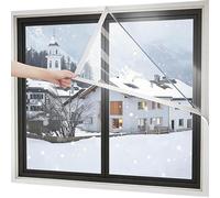 Window Insulation Film for Winter, Window Insulation Kit 80x50cm, Keep Out Drafts and Help in Condensation, Keep Cold Out Self Adhesive, for Air Conditioner Heater Room(200x180cm)