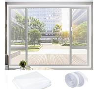 Window Insulation Film Kit, Thermal Insulated Curtain for Cold Protection, Double Glazing Film with Magic Tape, Keeps Warm in Winter, 120 x 270 CM