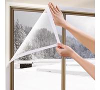 Window Insulation Film Kits for Winter,Indoor Transparent Insulating Foil,Reusable Window Cold Protection Film,Weatherproofing Soft Glass Tarpaulin,with Magic Tape (90x200cm/35 x79)