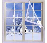 Window Insulation Film, Weatherproofing Window Insulation Kits, Help in Condensation, Heat Control, for Winter Keep Cold Out Winterizing and Keeping Cold Out(90x190cm)