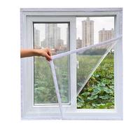 Window Insulation Film with Full Frame Self-Adhesive Strip Transparent Window Coverings to Keep Cold Out Storm Warm in Winter and Cool in Summer,Reusable,Customizable (140cm x 180cm(4.6ftx5.9ft)