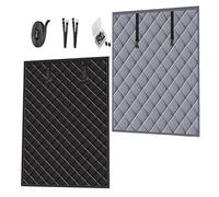 Window Insulation for Winter, 16" 28" 43" 55" 63" Window Cover Insulation Kit for Home, Thermal Insulated Windows Curtains with Heavy Cotton Oxford Cloth, Blackout Blanket(Black,W110xH110cm)
