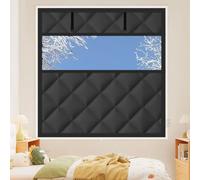 Window Insulation for Winter Thermal Insulated Window Visible Windows Insulation Kit 39"x63" 47"x63" 35"x 59" Thermal Windows Cover for Winterizing Keeping Home Warm(Black,22x59in/55x150cm)