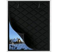 Window Insulation for Winter, Thermal Window Curtain Insulated, Heavy Duty Windows Insulation Kit with Fastener Reusable for Home Attic Rv Keep Warm All Types of Windows(Black,W117xH157cm)