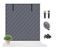 Window Insulation for Winters Window Insulation Kit Insulated Curtains Windows Cover with Hook Insulated Curtains Windows Blanket in Bedroom Attic RV(Gray,101x200cm)