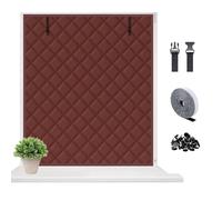 Window Insulation for Winters Window Insulation Kit Insulated Curtains Windows Cover with Hook Insulated Curtains Windows Blanket in Bedroom Attic RV(Brown,61x171cm)