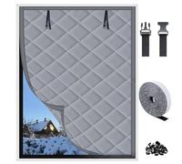 Window Insulation for Winters, Windows Insulation Kit to Keep Warm Thermal Insulated Window Cover, 50-300cm for Bedroom Attic RV Garage Thermal Curtain(Gray,160x220cm)