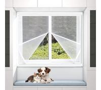 Window Insulation Kit 148 x 151 cm Heat Retention Energy Saving Window Insulation Film Kit with Self-Adhesive Tape for Winter, White