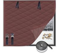 Window Insulation Kit 65 x 165 cm, Keep Cold Or Heat Out, Waterproof, Any Size, Easy Stick on to Use, Soundproof Keep Warm Screen, for Home Office with Nano Tape, Taupe