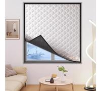 Window Insulation Kit, 7MM Aluminum Foil Cotton Draft Blocker, Shed Insulation Kit, Reusable Window wrap fits Windows Air Conditioner Heater Room, for Conservatory Roof Bathroom Blinds