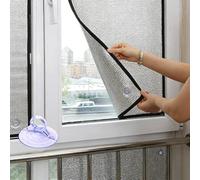 Window Insulation Kit, 7mm Thermal Reflective Window Film with Suction Cups, Blackout Privacy Sun Blocker, Heat Control for Conservatory, RV, Save Heating Costs(100x130cm)