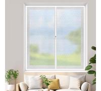 Window Insulation Kit Bubble Wrap Window Against Hot Indoor Shrink Film Keep Cold Out Storm Warm in Winter and Cool in Summer Draught Excluder Waterproof Dust Proof White Border (80x130cm)
