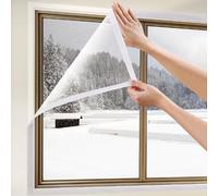 Window Insulation Kit,Clear Insulating Film, Plastic for Winterizing,Self-Adhesive Thermal Shutter Cover,Winter Protection for Living Room,Bedroom,Kitchen,Bathroom(120x150cm(47x59in))
