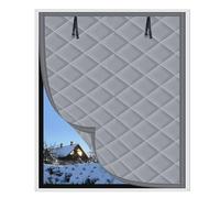 Window Insulation Kit for Windproof and Keep Warm in Winter, Oxford Cloth Cotton Layer Cold Protection Thermal Window Cover, Customizable(70x90cm,Grey)