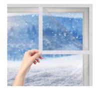 Window Insulation Kit for Winter, Heavy Duty Window Insulation Film for Cold, 170x200cm High Transparent Thick Window Wrap Insulation Easy to Open for Ventilation, Easy Installation (White Edging)