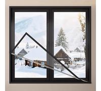 Window Insulation Kit for Winter,Secondary Glazing Kit,Reusable Window Cold Protection Film,Weatherproofing Insulating Foil,Transparent Thermal Seal Kit,for Home Office (55x220cm/22 x87)